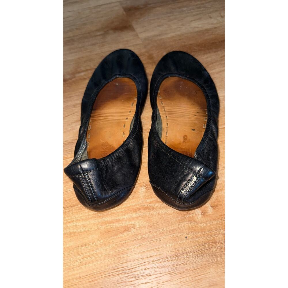 Tieks by Gavrieli Matte Black Leather Foldable Ballet Flats Womens Size 7 - Picture 2 of 3